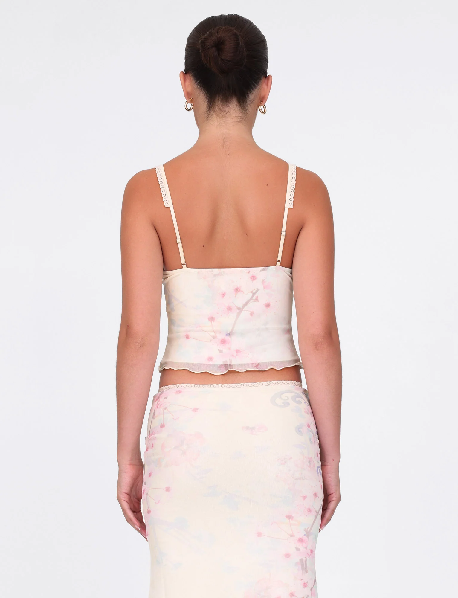 LONIE TOP - NEUTRAL : FLORAL : WASHED CHERRY BLOSSOM - Image 7