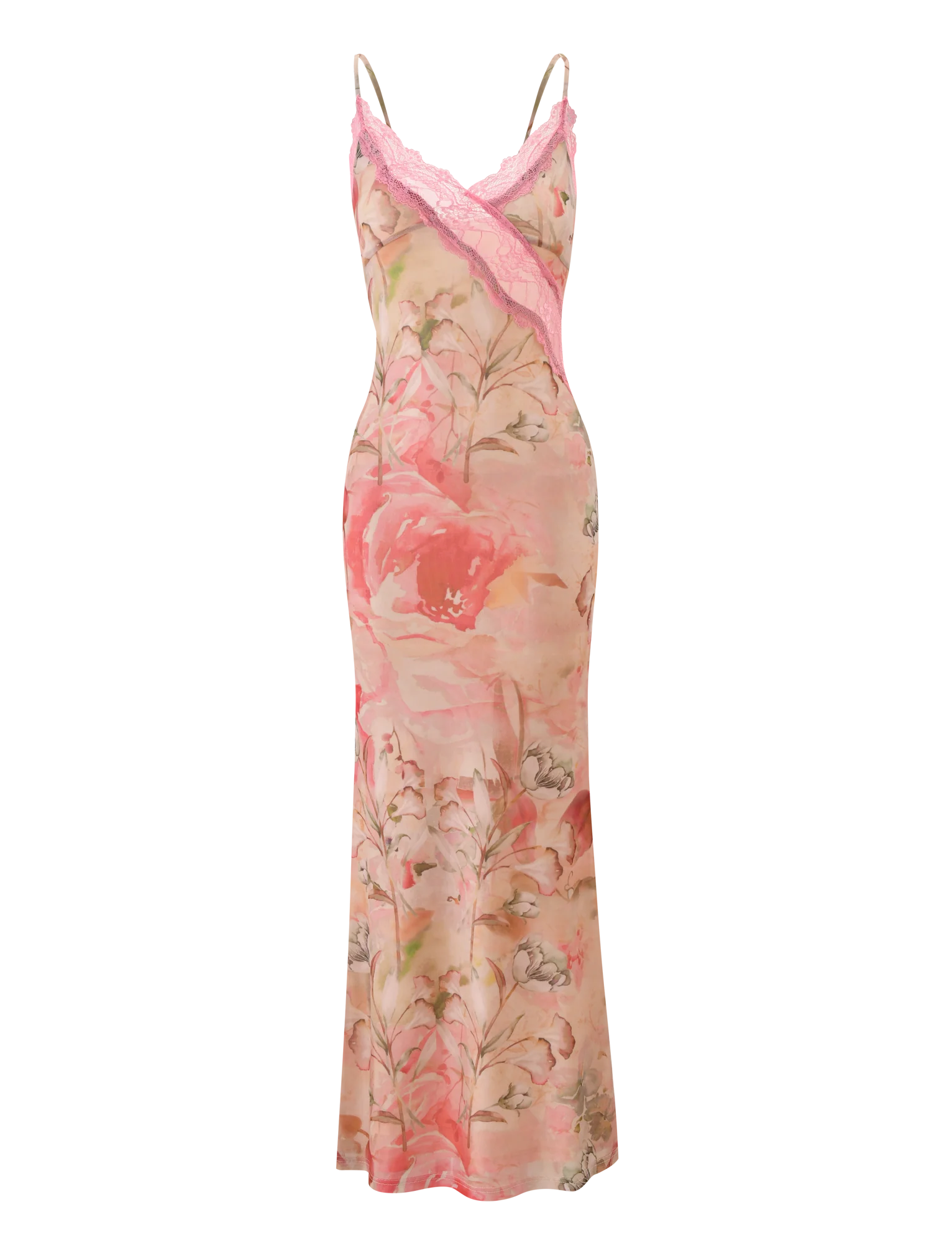 LYRE MAXI DRESS - WATERCOLOUR FLORAL - Image 9