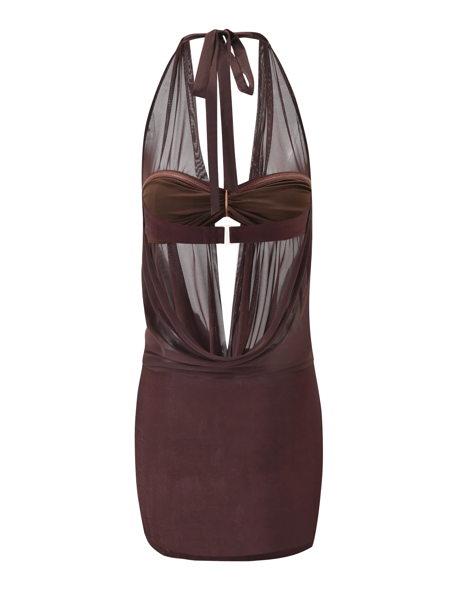 MAKENA TWO-PIECE DRESS - CHOCOLATE - Image 7