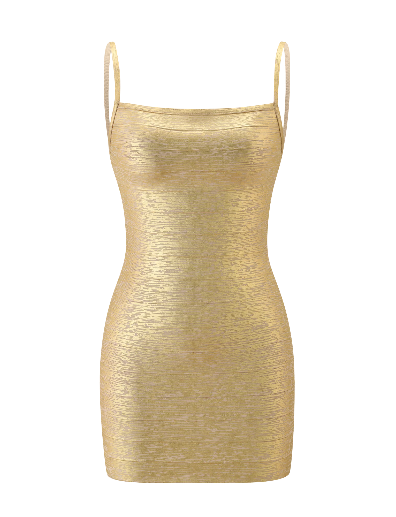 MIDORI METALLIC BANDAGE DRESS - GOLD - Image 7