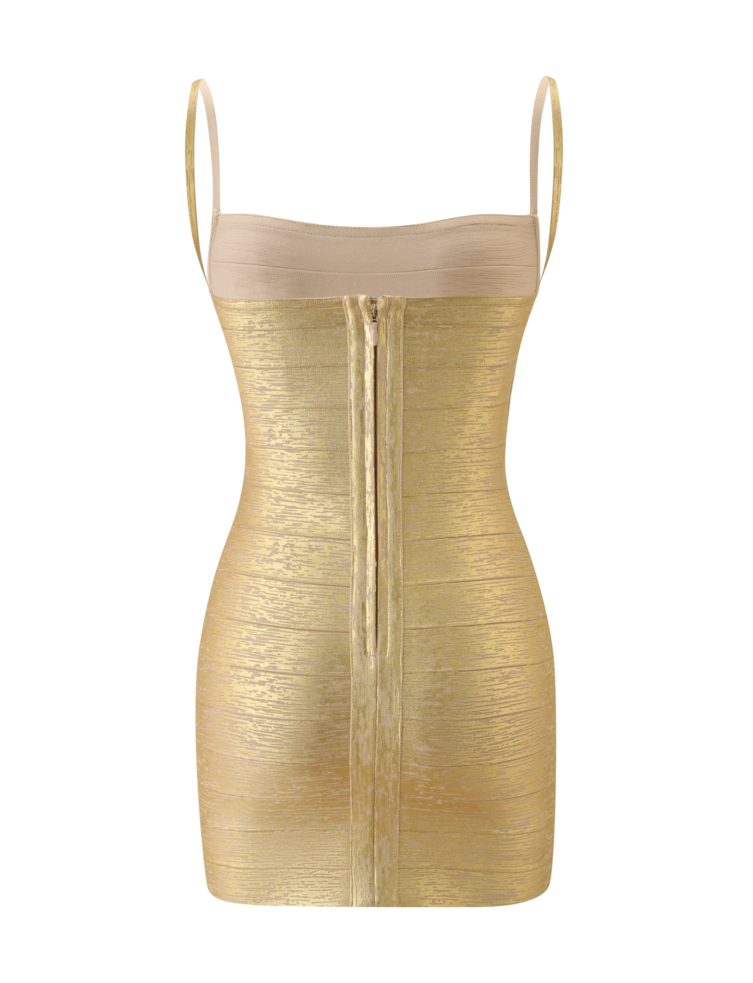 MIDORI METALLIC BANDAGE DRESS - GOLD - Image 8