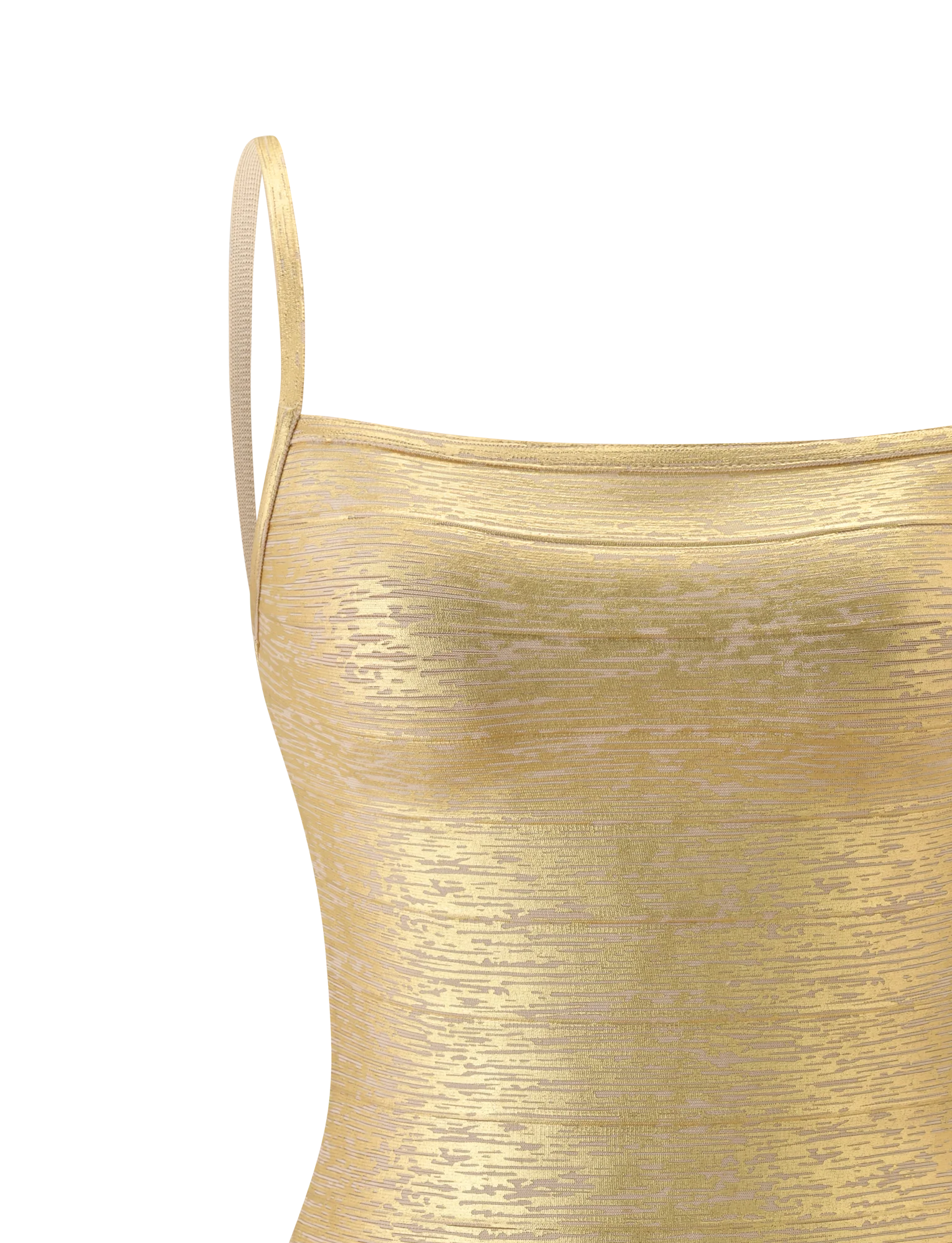 MIDORI METALLIC BANDAGE DRESS - GOLD - Image 9