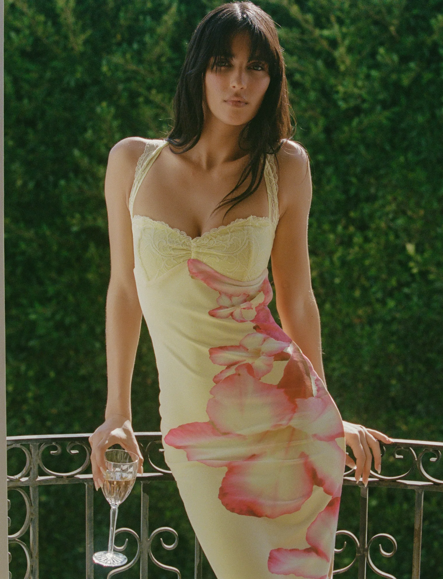 NYOMI MAXI DRESS - YELLOW : MACRO FLORAL : YELLOW HIBISCUS - Image 2