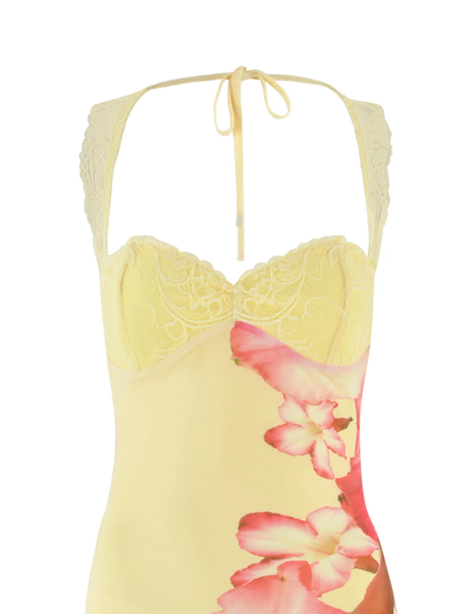 NYOMI MAXI DRESS - YELLOW : MACRO FLORAL : YELLOW HIBISCUS - Image 9