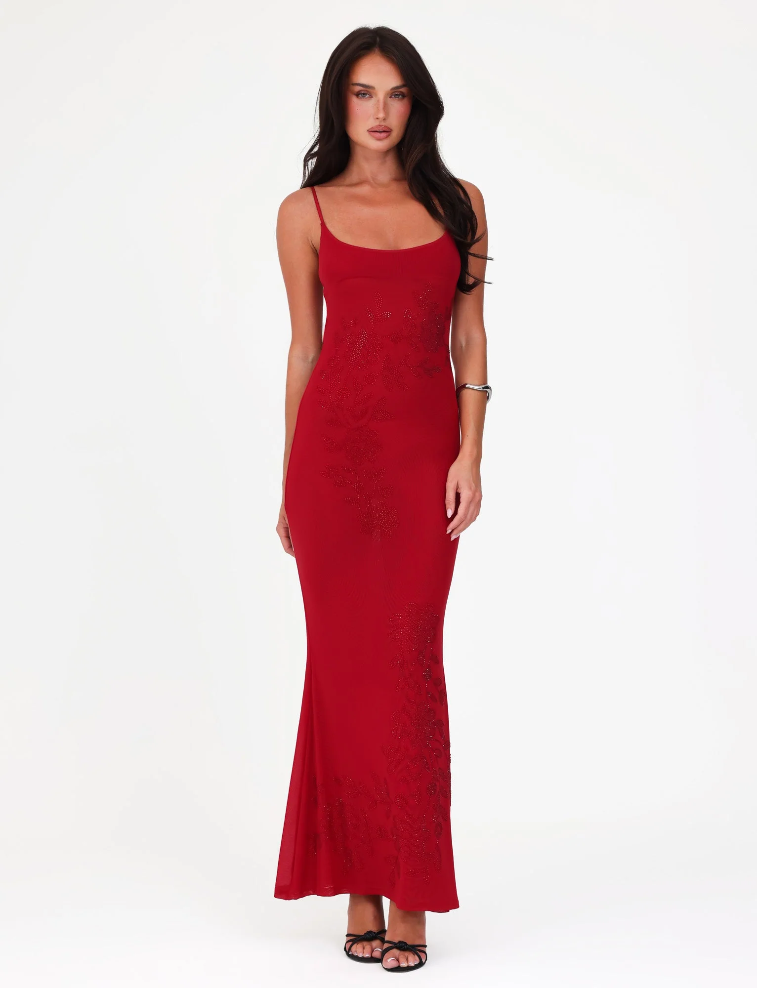 OCTAVIA MAXI DRESS - RED : CHERRY RED - Image 5