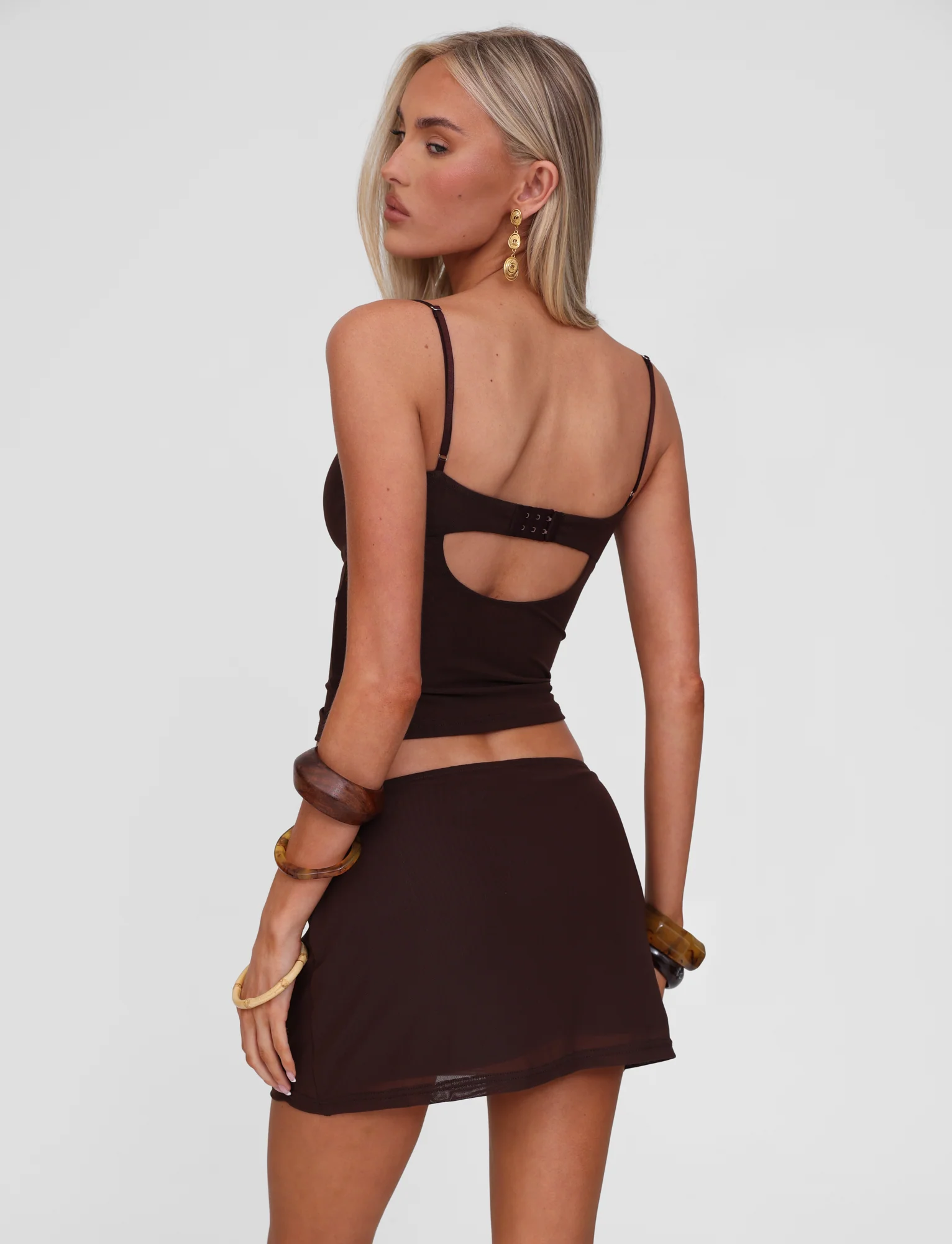 OCTAVIA MINI SKIRT - CHOCOLATE SPARKLE - Image 6