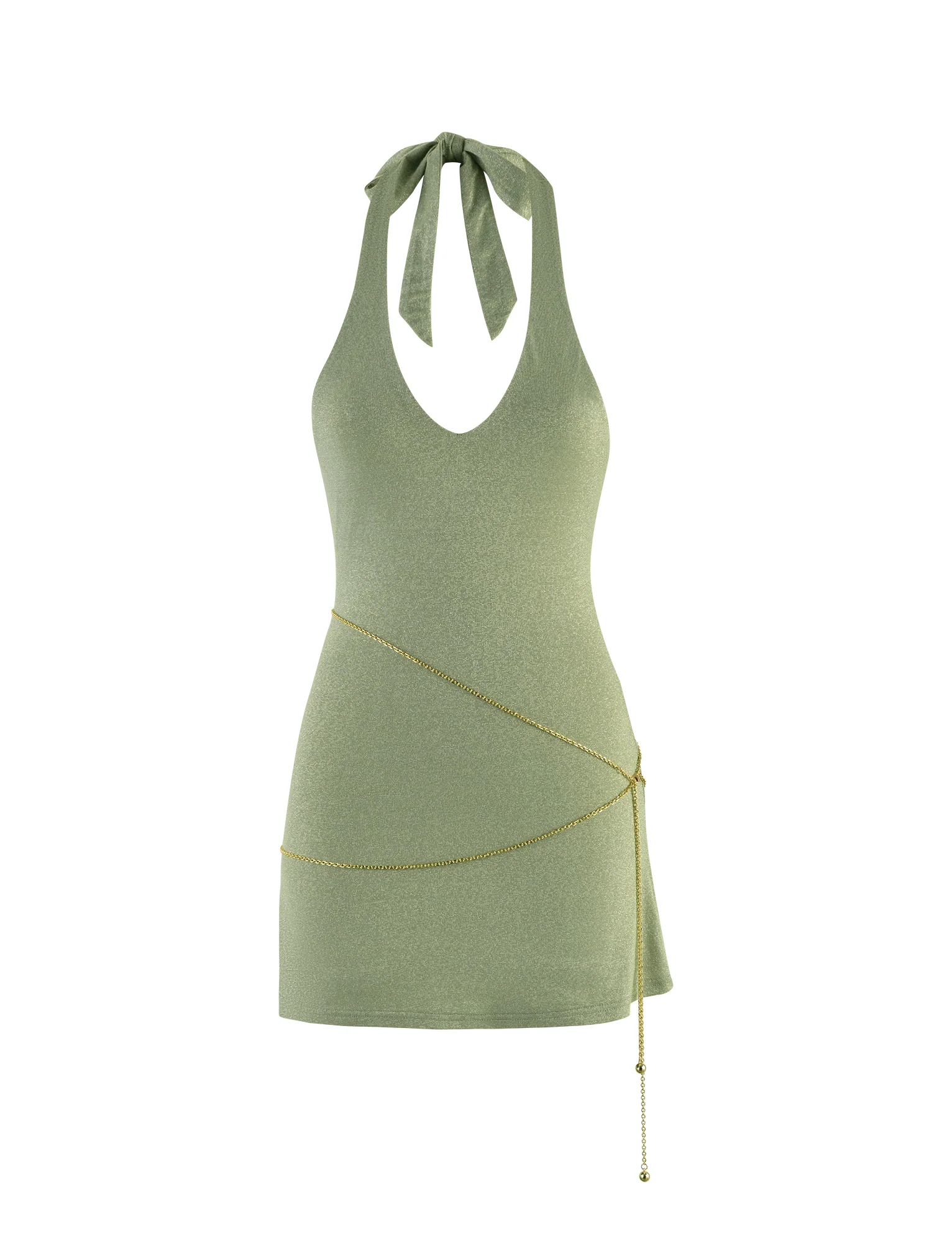 OPELI DRESS - GREEN : GREEN SPARKLE - Image 6