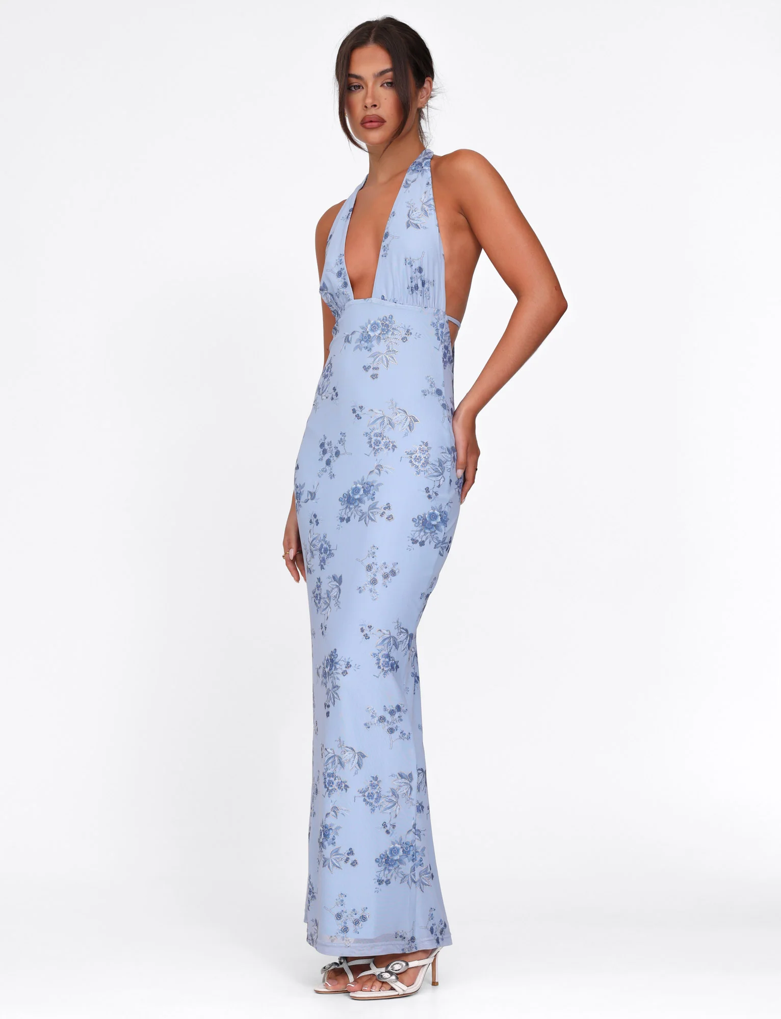 PHAEDRA MAXI DRESS - BLUE : FLORAL : BLUE FLORAL - Image 5
