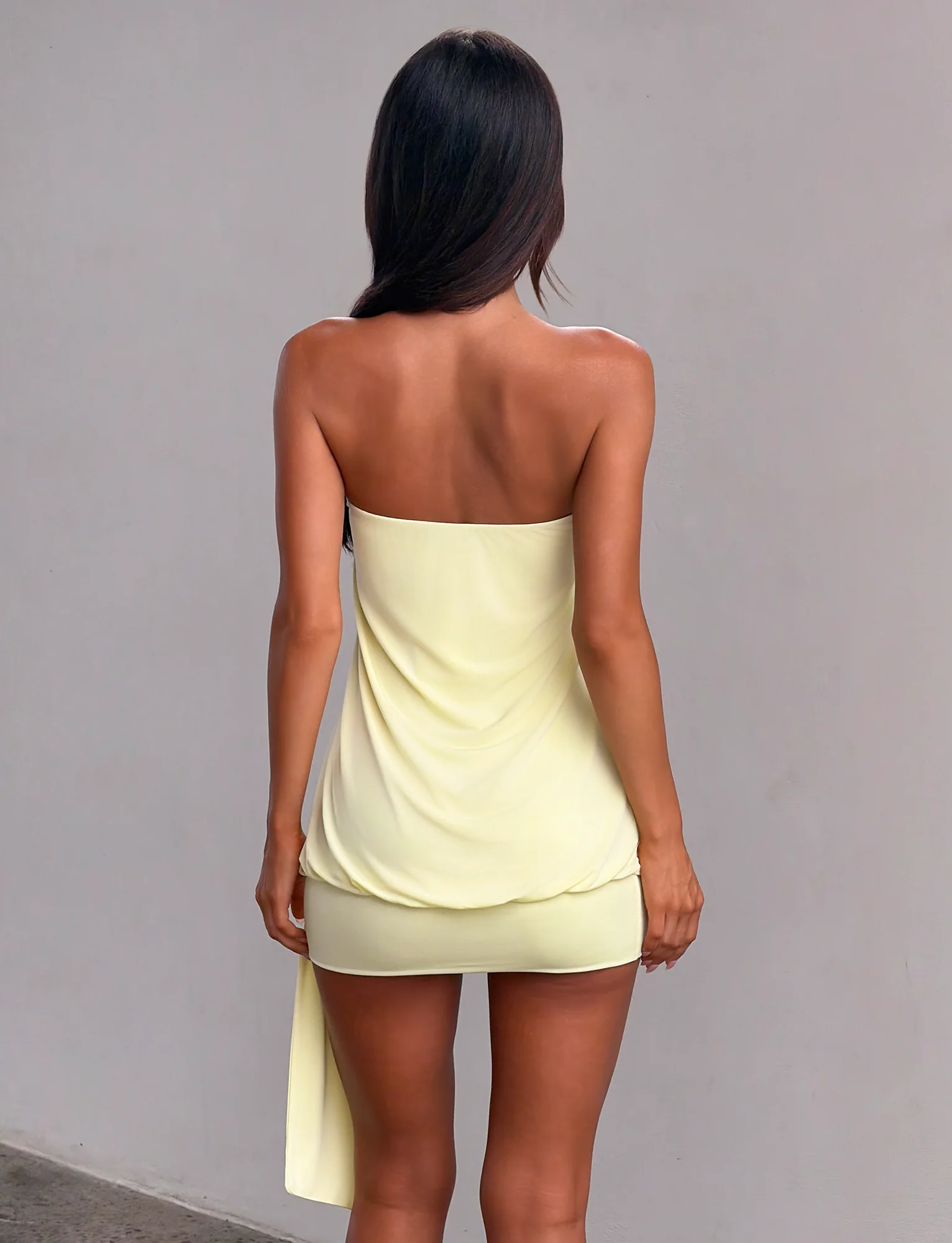 RAVENNA MINI DRESS - BUTTER YELLOW - Image 5
