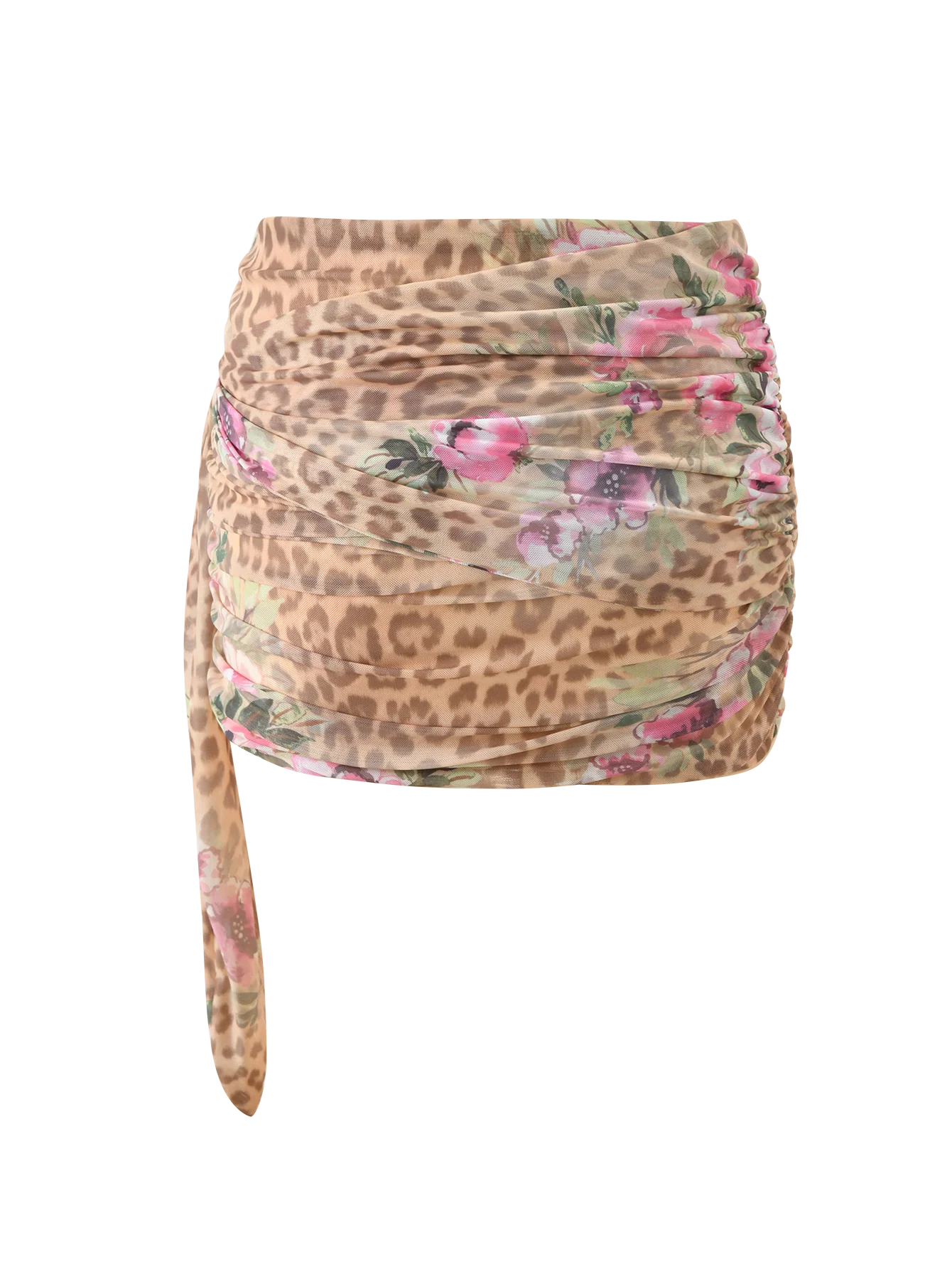 RISA MINI SKIRT - LEOPARD FLORAL - Image 8