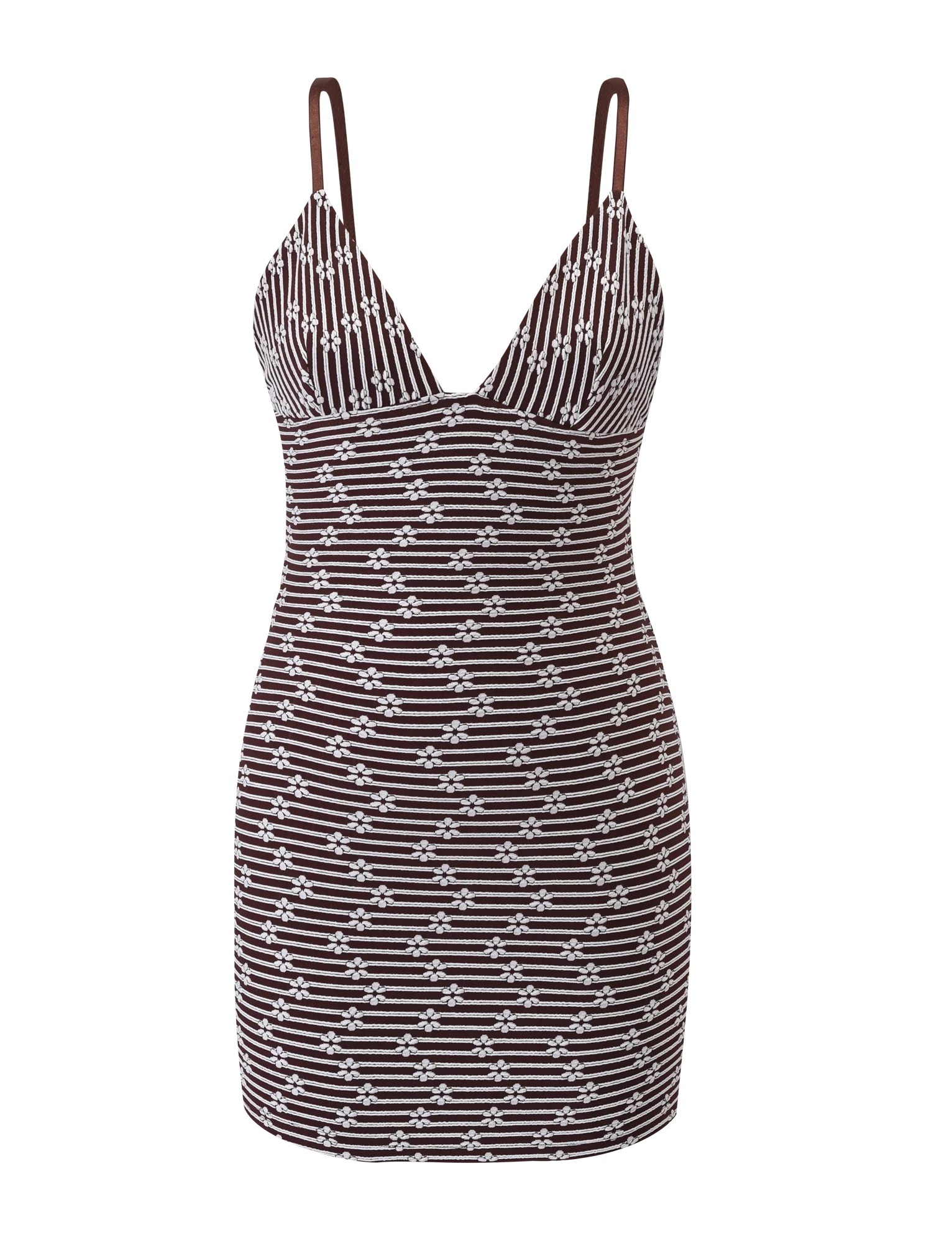 SAHRA MINI DRESS - CHOCOLATE BROWN STRIPE - Image 6