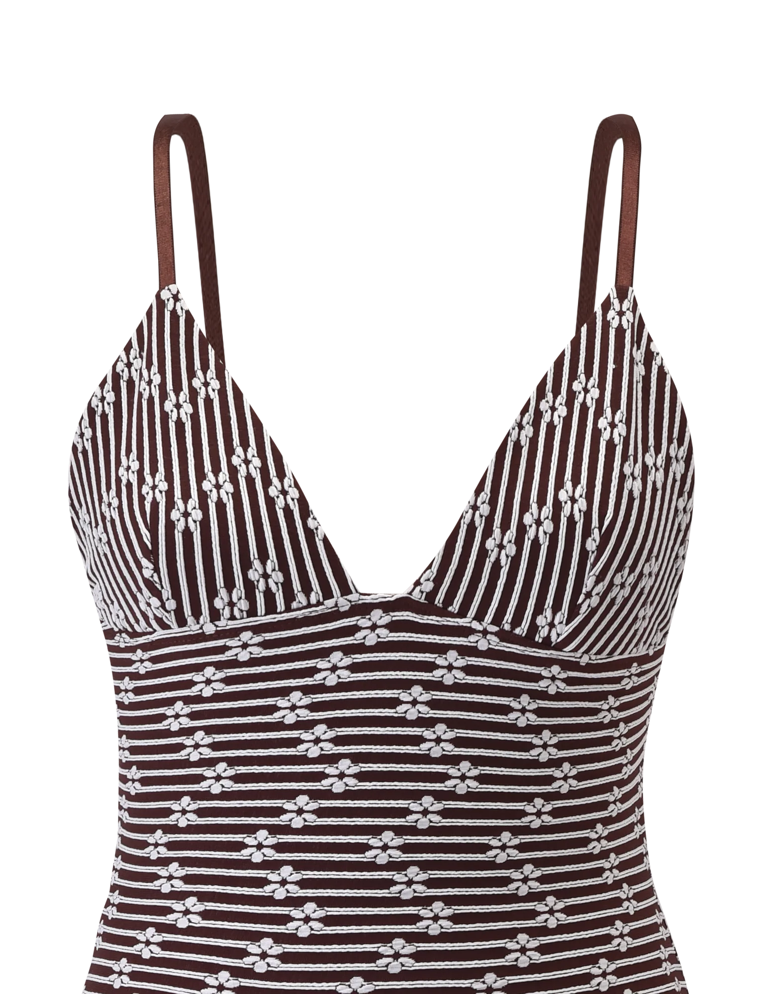 SAHRA MINI DRESS - CHOCOLATE BROWN STRIPE - Image 7
