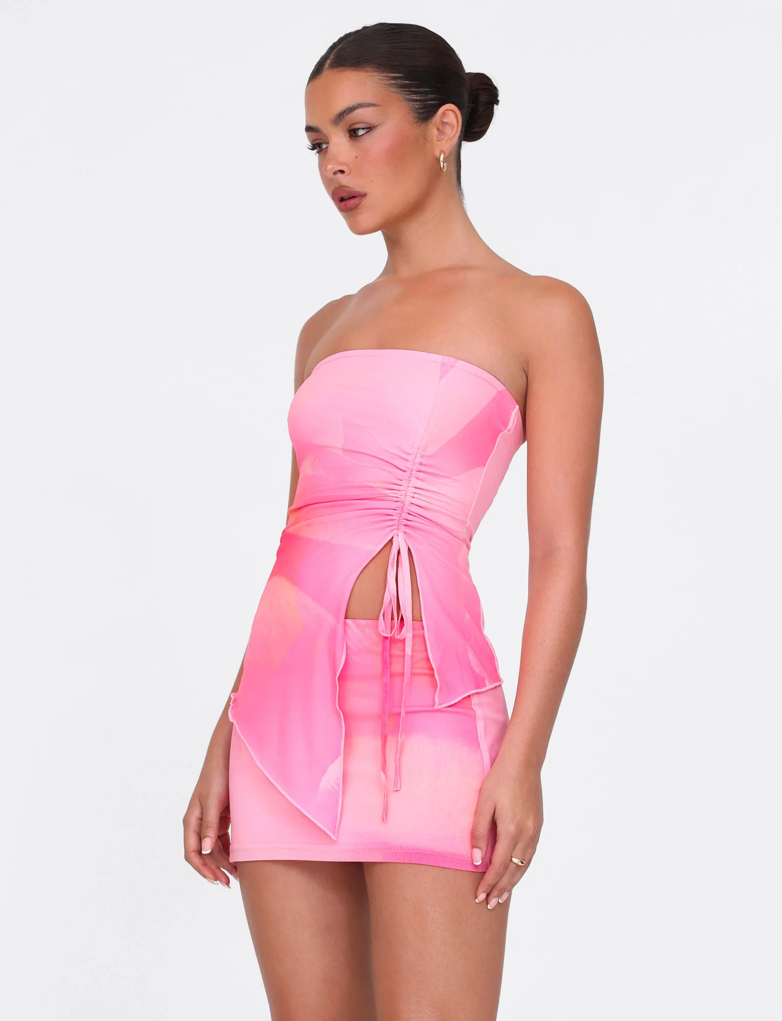 SARIAH MINI SKIRT - PINK : MACRO FLORAL : PINK BLOSSOM - Image 5