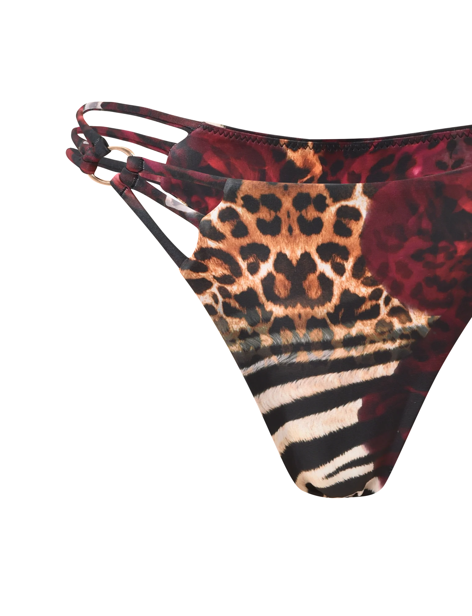 SHARLI BIKINI BOTTOM - MIXED ANIMAL PRINT - Image 7