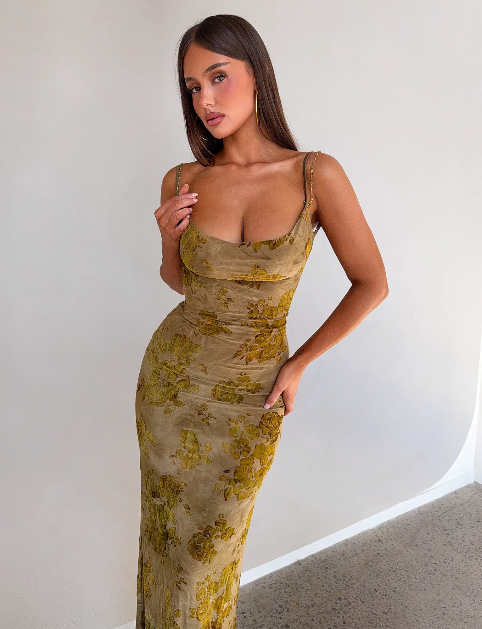 SPARROW MAXI DRESS - GREEN BURNOUT - Image 4