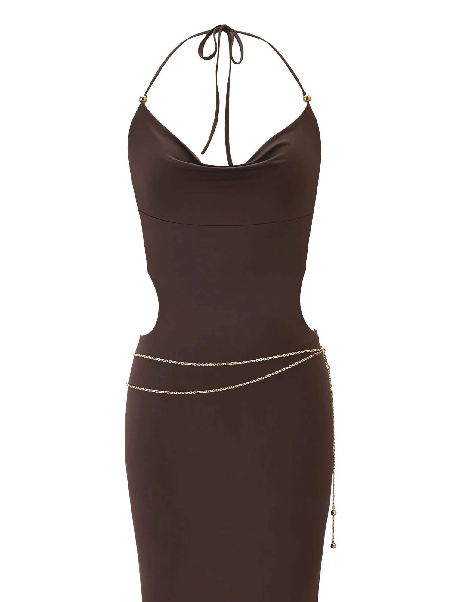 SURIYA MAXI DRESS - CHOCOLATE BROWN - Image 10