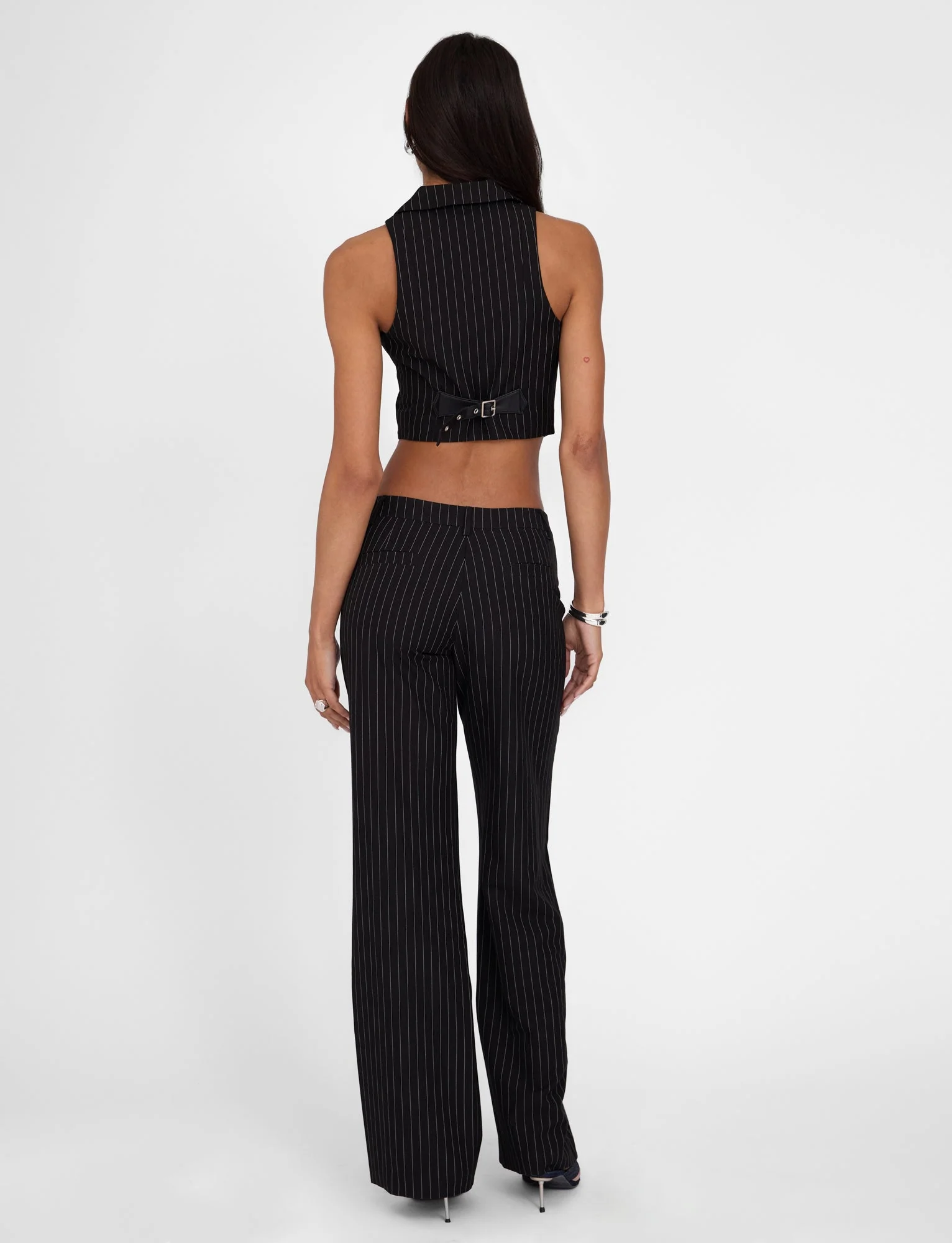 TAMARA PANT - BLACK : PINSTRIPE - Image 6