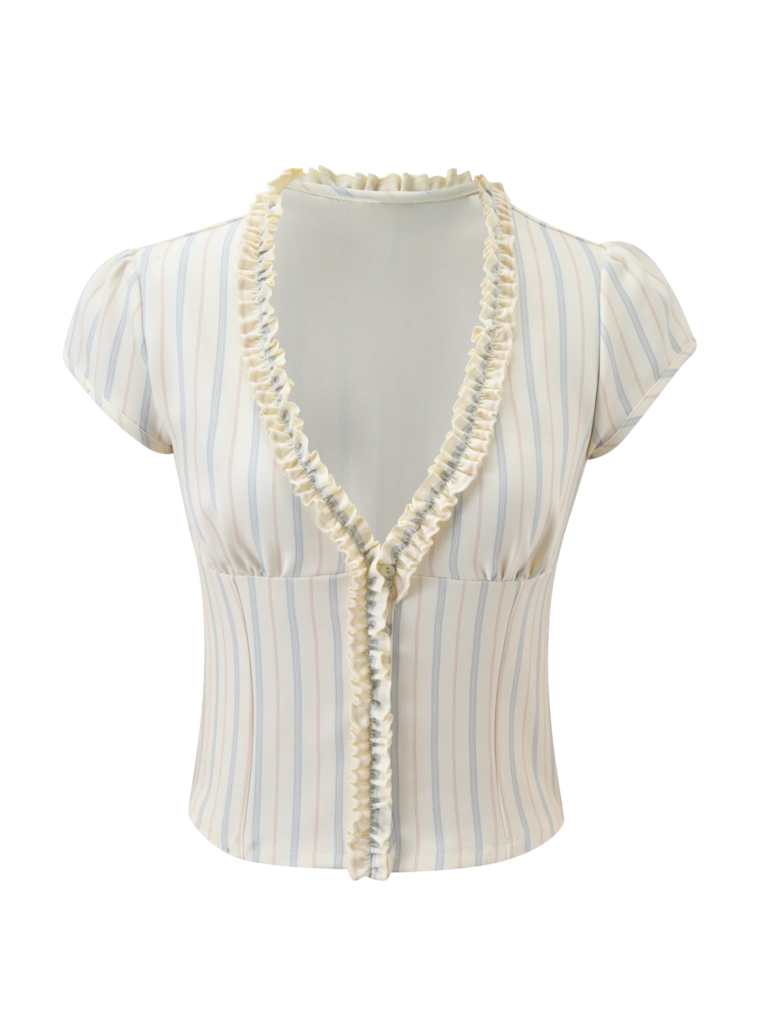 VALERIE RUFFLE TOP - STRIPE - Image 8