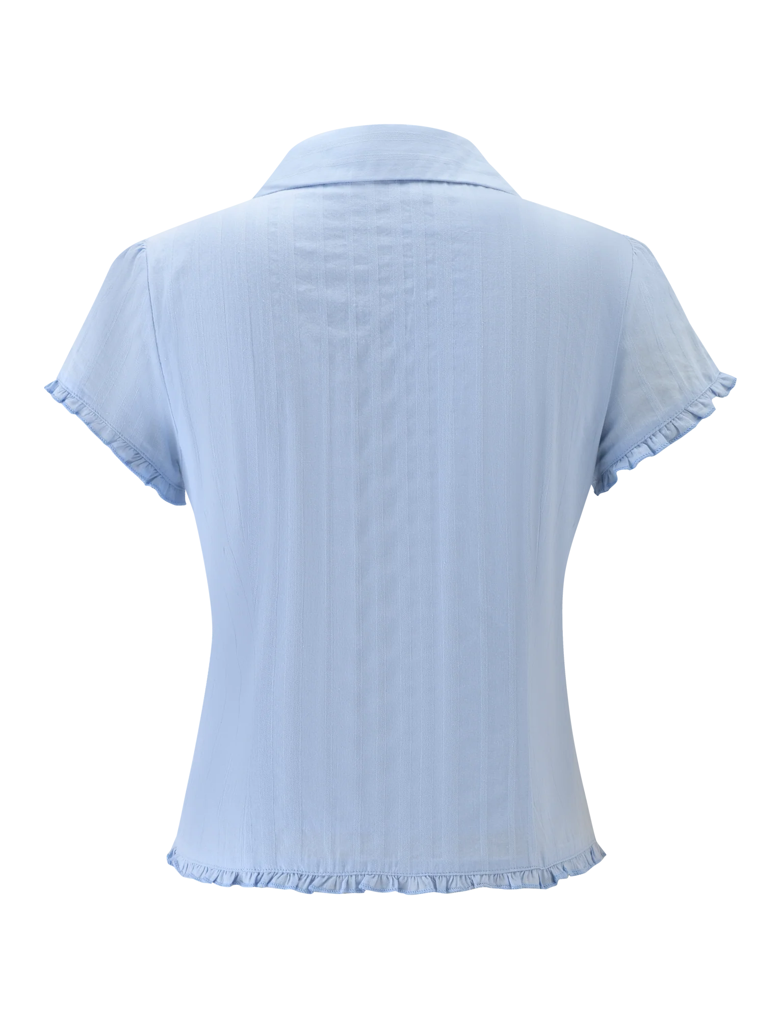 VALERIE SHORT SLEEVE SHIRT - BABY BLUE - Image 8