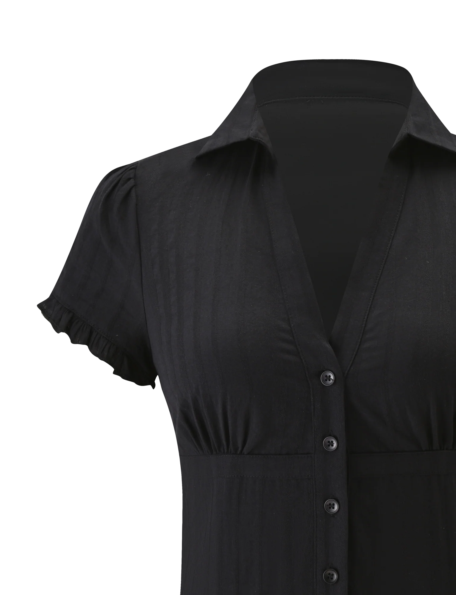 VALERIE SHORT SLEEVE SHIRT - BLACK - Image 9