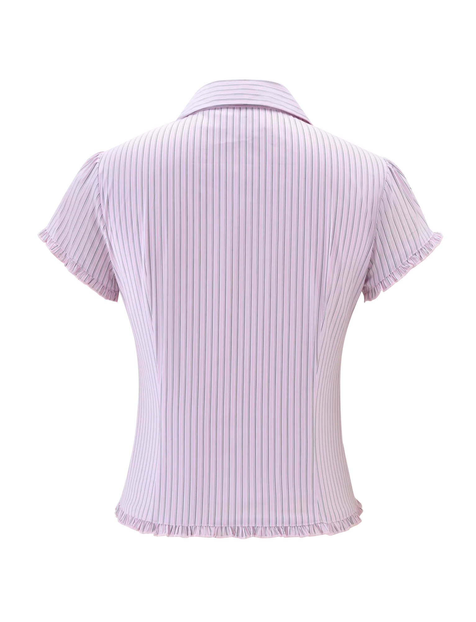 VALERIE SHORT SLEEVE SHIRT - PINK STRIPE - Image 8