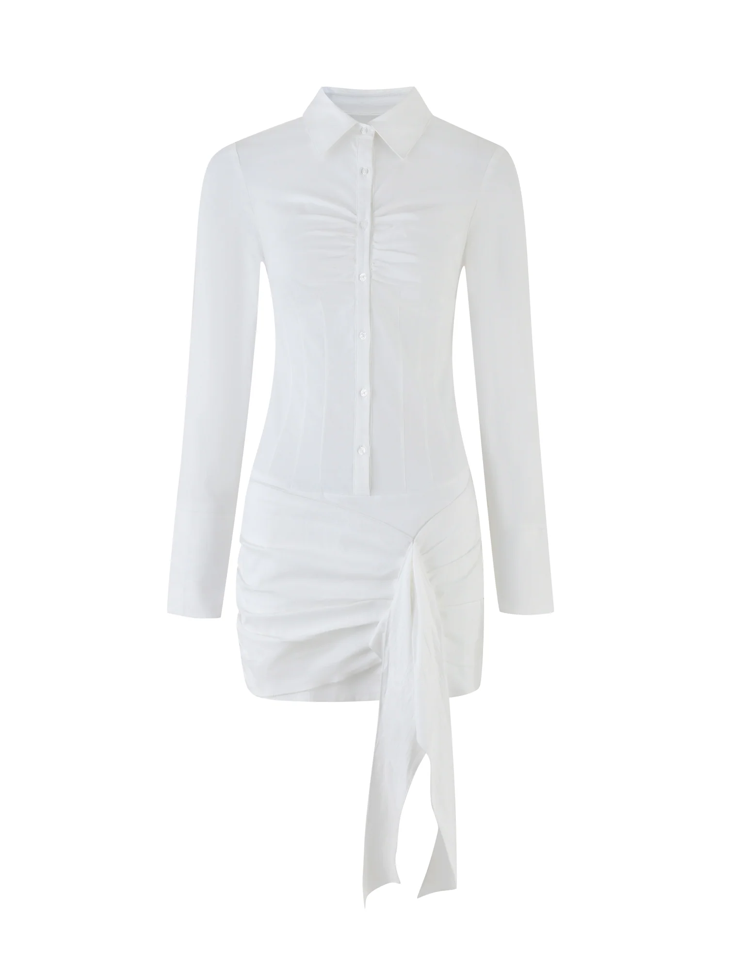 ZADIE SHIRT DRESS - WHITE - Image 7