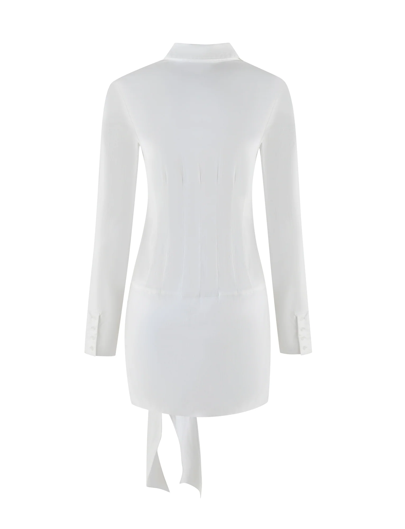 ZADIE SHIRT DRESS - WHITE - Image 8