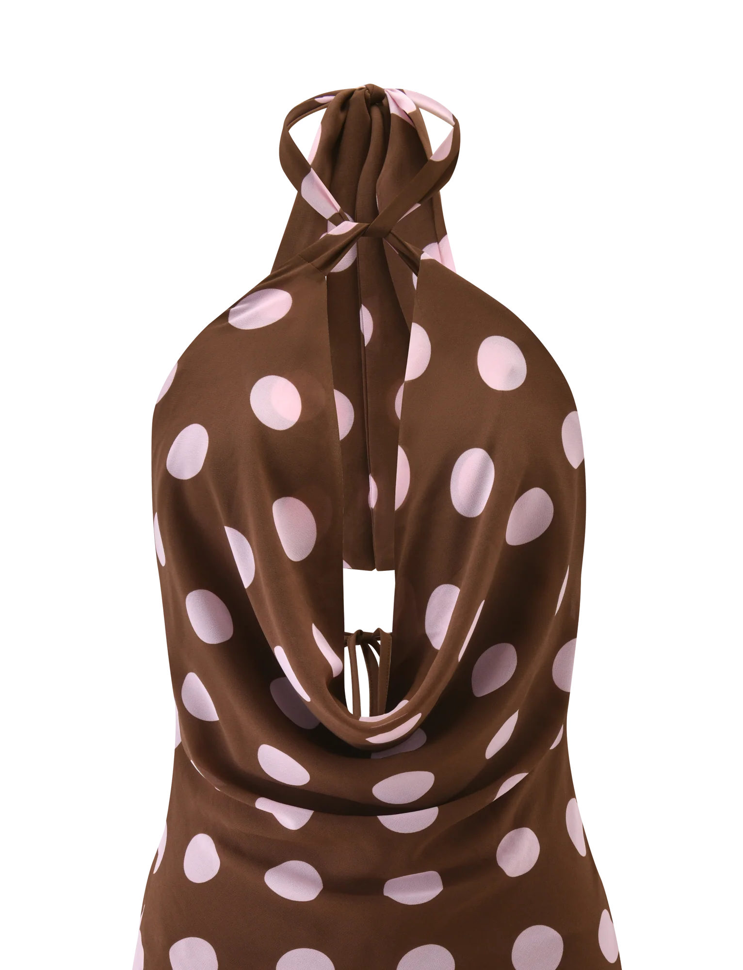 ZYLA MINI DRESS - BROWN AND PINK DOT - Image 10